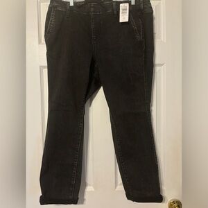 Torrid Pull-On Weekend Straight Super Soft Mid-Rise Jean, Black wash Size 1S